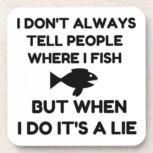 Wo ich fische getränkeuntersetzer (Vorderseite)