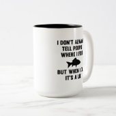 Wo ich fische zweifarbige tasse (VorderseiteRechts)