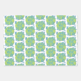 Wo Ihre Füße sind Erholung Slogan Geschenkpapier Set