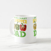 Wo I'M The Crazy Bell Pepper Dad Funny Gardener Ga Kaffeetasse (Vorderseite Links)