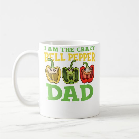 Wo I'M The Crazy Bell Pepper Dad Funny Gardener Ga Kaffeetasse (Links)