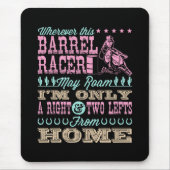 Wo immer dieser Barrel Racer kann Roam Barrel Raci Mousepad (Vorne)