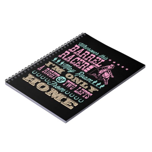 Wo immer dieser Barrel Racer kann Roam Barrel Raci Notizblock (Linke Seite)