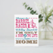 Wo immer dieser Barrel Racer kann Roam Barrel Raci Postkarte (Stehend Vorderseite)