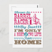 Wo immer dieser Barrel Racer kann Roam Barrel Raci Postkarte (Vorne/Hinten)