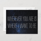 Wo immer Sie Postkarte sind (Vorne/Hinten)