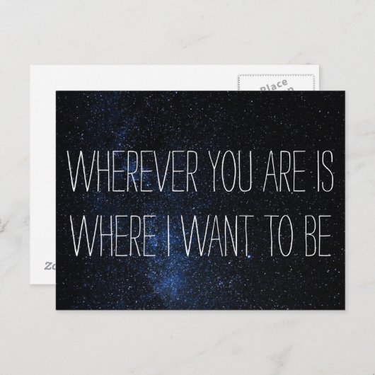 Wo immer Sie Postkarte sind (Vorne/Hinten)