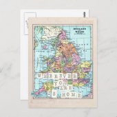 Wo immer Sie sind Zuhause Vintage Karte Postkarte (Vorne/Hinten)