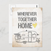Wo immer wir zusammen sind Shasta Trailer Postkarte (Vorne/Hinten)