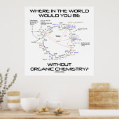 Wo in der Welt Sie ohne Bio Chemie? Poster (Küche)