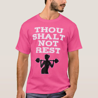 Wo Inspiration Motivation Training Wo Barbell Gy T-Shirt