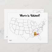 Wo ist Alabama? Postkarte (Vorne/Hinten)