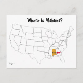 Wo ist Alabama? Postkarte