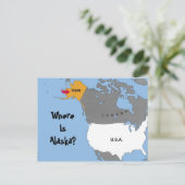 Wo ist Alaska? Postkarte (Stehend Vorderseite)