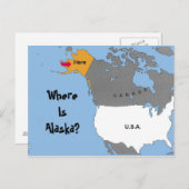 Wo ist Alaska? Postkarte (Vorne/Hinten)