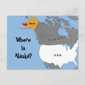 Wo ist Alaska? Postkarte