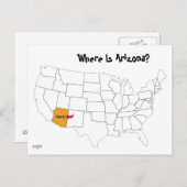 Wo ist Arizona? Postkarte (Vorne/Hinten)