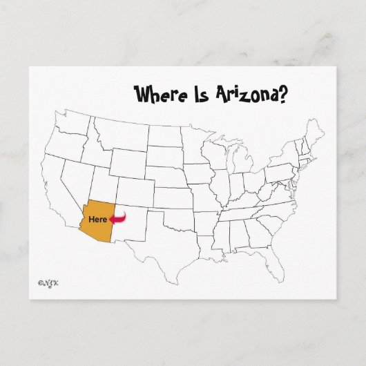 Wo ist Arizona? Postkarte (Vorderseite)