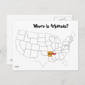 Wo ist Arkansas? Postkarte (Vorne/Hinten)