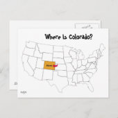 Wo ist Colorado? Postkarte (Vorne/Hinten)