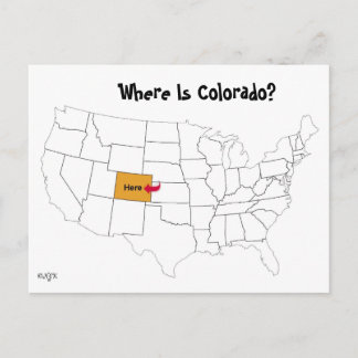 Wo ist Colorado? Postkarte