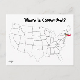 Wo ist Connecticut? Postkarte