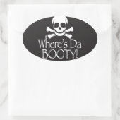 Wo ist Da Hintern Ovaler Aufkleber (Tasche)