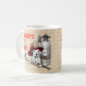 Wo ist das Feuer Feuerwehr Tasse (Vorderseite Links)