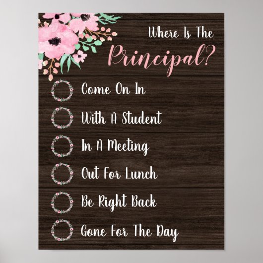 Wo ist das Haupt-Bürotür-Zeichen? Poster (Vorne)