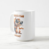 Wo ist das Karma-Funny-Eichhörnchen in Schatten? Kaffeetasse (Vorderseite Links)