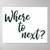 Wo ist das nächste? | Minimalistische Reisetyptogr Poster (Vorne)