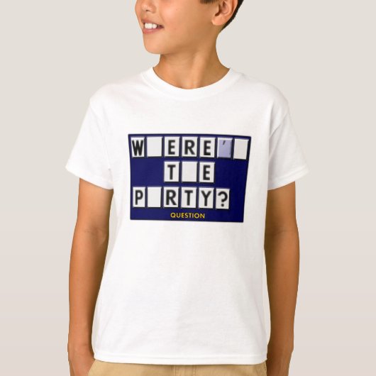 Wo ist das Party? T-Shirt (Vorderseite)