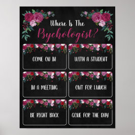 Wo ist das Psychologistenbüro Door Sign? Poster