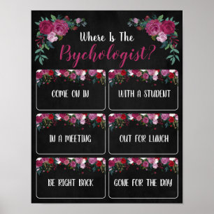 Wo ist das Psychologistenbüro Door Sign? Poster