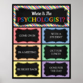 Wo ist das Psychologistenbüro Door Sign? Poster (Vorne)