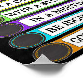 Wo ist das Türschild der Sozialarbeiter? Poster (Ecke)