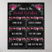 Wo ist das Türzeichen des Sozialarbeiterbüros? Poster (Vorne)