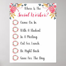 Wo ist das Türzeichen des Sozialarbeiterbüros?