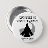 Wo ist dein Glaube? Jesus Quotes Button (Vorne & Hinten)