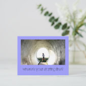 Wo ist deine Startlinie? Postkarte (Stehend Vorderseite)