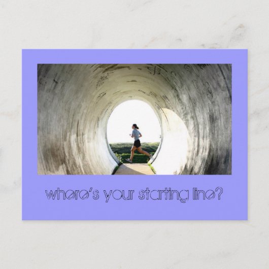 Wo ist deine Startlinie? Postkarte (Vorderseite)