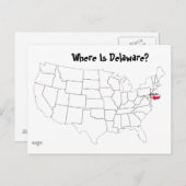 Wo ist Delaware? Postkarte (Vorne/Hinten)