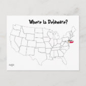Wo ist Delaware? Postkarte (Vorderseite)