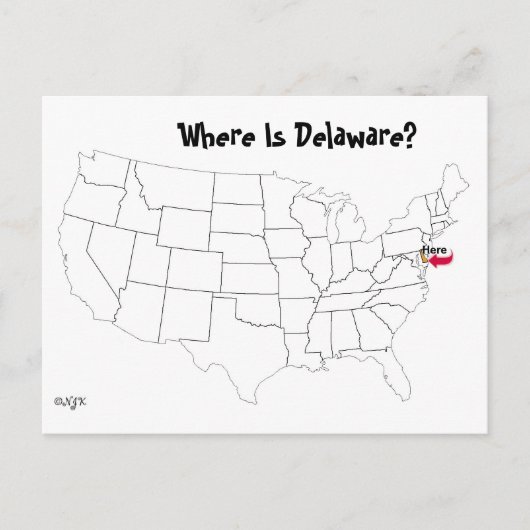 Wo ist Delaware? Postkarte (Vorderseite)