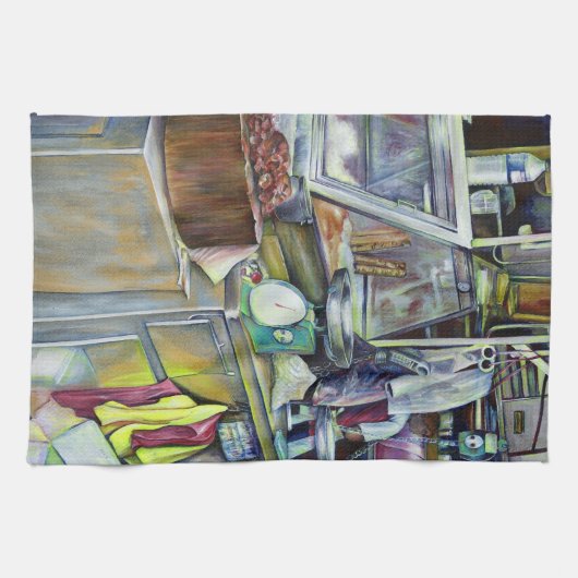 Wo ist der Fischkopf Curry?Singapur Geschirrtuch (Horizontal)