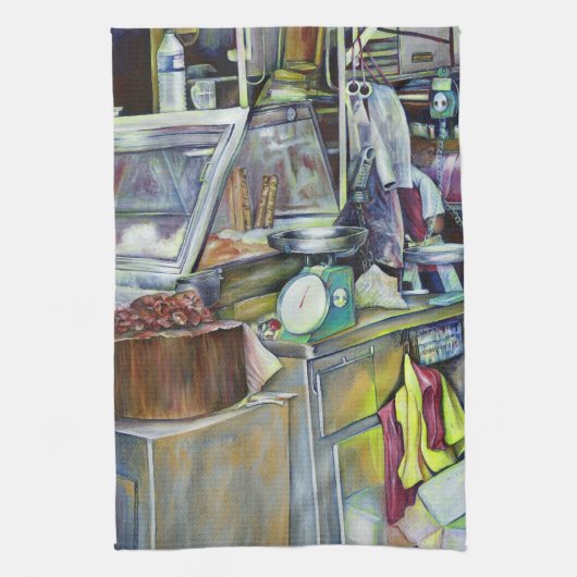 Wo ist der Fischkopf Curry?Singapur Geschirrtuch (Vertikal)