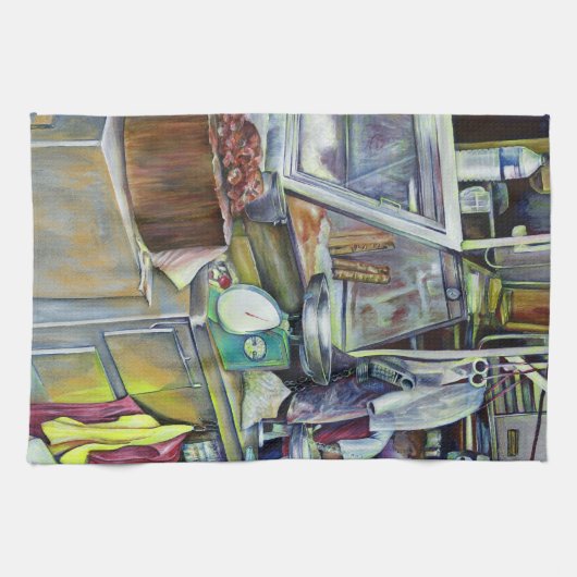 Wo ist der Fischkopf Curry?Singapur Geschirrtuch (Horizontal)