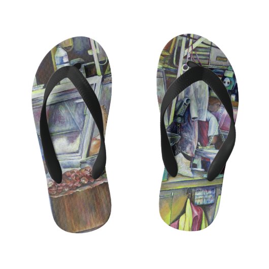 Wo ist der Fischkopf Curry? Singapur Kinderbadesandalen (Fußbett)