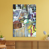 Wo ist der Fischkopf Curry Singapur? Leinwanddruck (Insitu (Wohnzimmer))