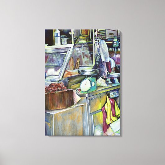 Wo ist der Fischkopf Curry Singapur? Leinwanddruck (Vorderseite)